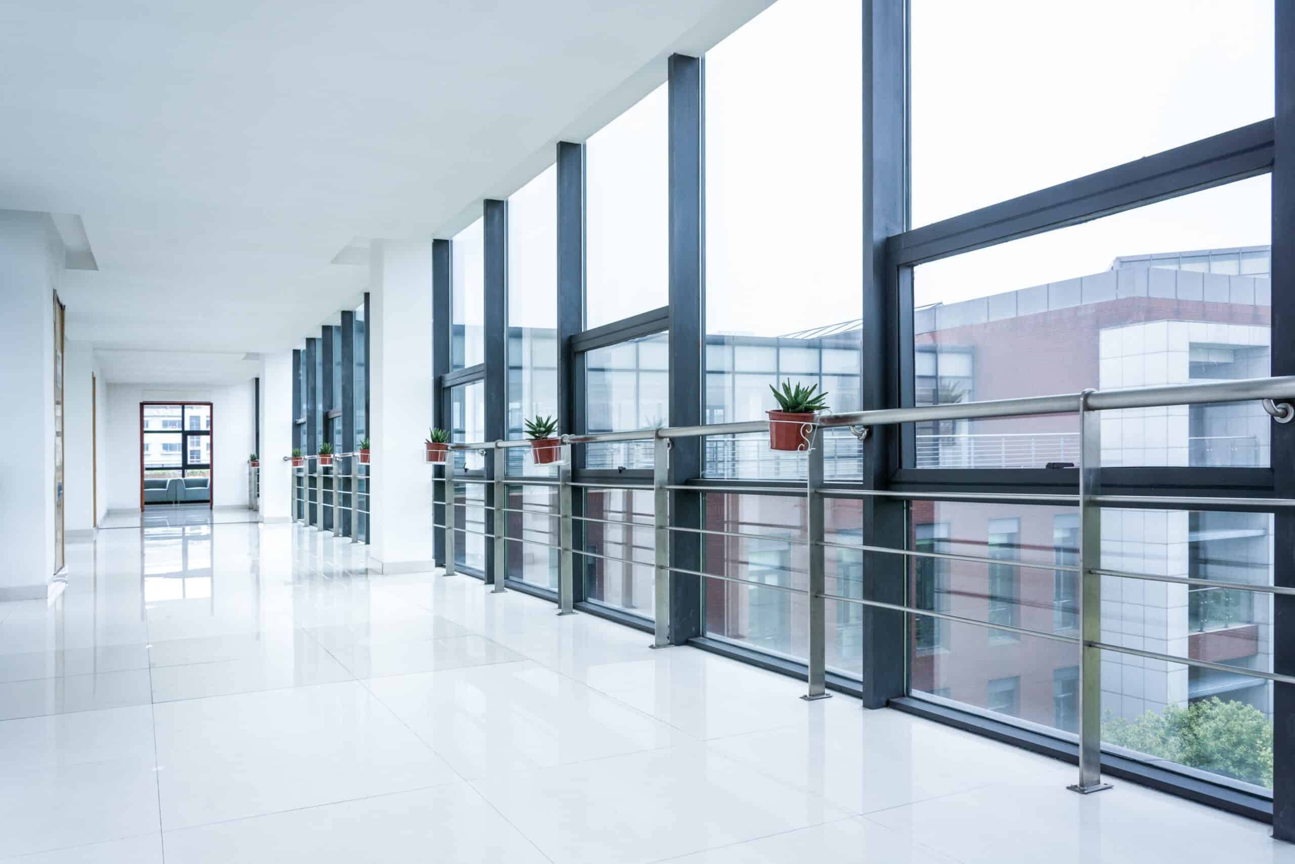 empty corridor in the modern office building.